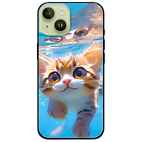 Ốp lưng cho iPhone 14 - iPhone 14 Plus - iPhone 14 Pro - iPhone 14 Pro Max - Mèo Bơi - Hàng Chính Hãng