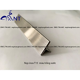 Mua Nẹp inox T15 trắng xước mờ (Thanh dài 2 44 mét hoặc 3 mét)