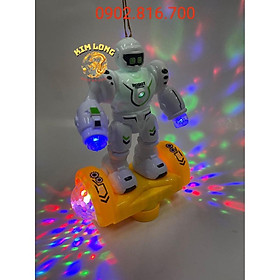 Đồ chơi lồng đèn trung thu cho bé trai hình ROBOT LÁI XE CÂN BẰNG tặng pin