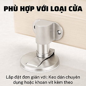 Mua Chặn cửa nam châm hít tự động  hợp kim kẽm chống rỉ  Dán hoặc bắt vít