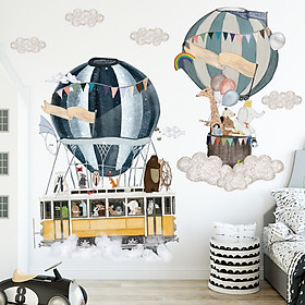 Mua Decal dán tường cho bé Sticker dán tường in chất lượng cao có keo mặt sau mẫu Khinh Khí Cầu ZH79