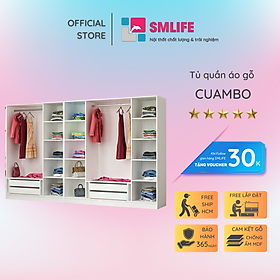 Mua Tủ quần áo gỗ MDF cốt lõi xanh cao cấp SMLIFE Cuambo