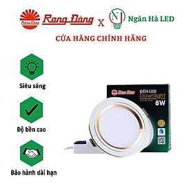 Mua Đèn led âm trần Rạng Đông  Downlight  đổi mầu  siêu sáng 8W 10W 12W  lỗ trần 90 110 AT20 ĐM - Đổi mầu viền vàng