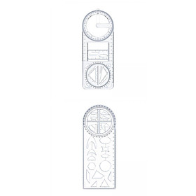 2× Multifunctional Ruler Drawing Measuring for Painting Tailor Office