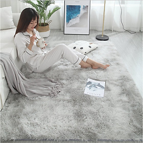 Thảm Lông Xù Màu Loang