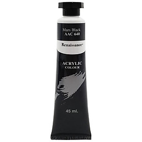 Tuýp Màu Acrylic 45 ml - Renaissance 640 - Mars Black