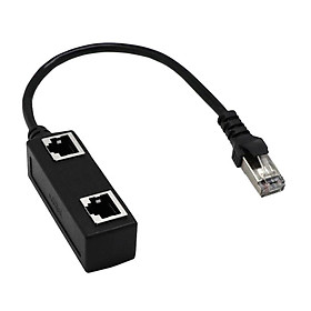 RJ45 1 to 2 Ethernet LAN Network Cable Splitter 2 Way Extender Adapter