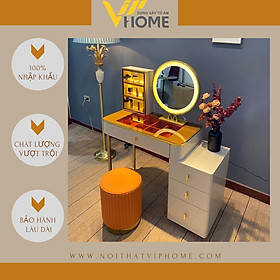 Mua Bàn trang điểm  bàn phấn kèm gương tích hợp đèn LED kèm nút cảm ứng thông minh và ngăn kéo để đồ tện lợi BTD-00015