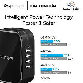 Mua Củ Sạc Spigen Essential F401 4-Port USB Wall Charger - Hàng Chính Hãng