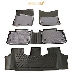 Thảm 2 lớp (sd3) dạng lưới lục giác Toyota Veloz / Avanza 2022+ (ghi) bề mặt cao su siêu sạch nhãn hiệu Macsim