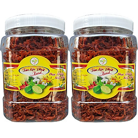KHÔ BÒ SỢI CHẤT LƯỢNG THƯƠNG HIỆU TLP - COMBO 1KG 2 HŨ