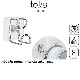 Móc Inox Treo Thau, Treo Chậu Dán Tường Nhà Tắm , Treo Đồ Đa Năng, Không Khoan Đục, Tiện Dụng Gia Đinh. TakyHome 2013