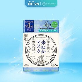 Mặt Nạ Dưỡng Mềm Mịn Da Chứa Chiết Xuất Cám Gạo Bihada-Syokunin Clear Turn Kose Nhật Bản (7 Miếng/Túi)