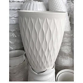 Mua chậu mắt lưới tròn giả sứ 28