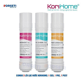 Mua Combo 3 lõi lọc Korihome 1 sediment 1 Pre carbon 1 Post carbon - Hàng Chính Hãng