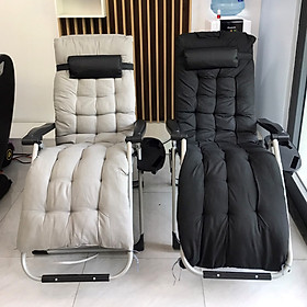 Mua Ghế xếp thư giãn 4D đệm cao cấp khung thép chắc chắn ngồi đọc sách  xem tivi + Tặng khay nước phụ kiện