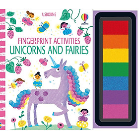 Hình ảnh Sách tiếng anh tương tác cho bé 3+ Fingerprint Activities Fairies and Unicorns