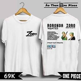 ️️Áo Thun Lệnh Truy Nã Roronoa Zoro Cực Chất, Cực Ngầu 2021 - Áo Thun One Piece
