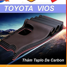 Thảm taplo da carbon cho xe Toyota Vios 2019- 2021 cao cấp