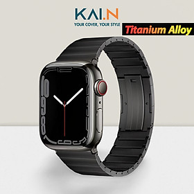 Dây Đeo Thay Thế Titanium Dành Cho Apple Watch Ultra / Apple Watch Series 1-8/SE/SE 2022, Kai.N Ultra Titanium Metal - Hàng Chính Hãng - Black - 42/44/45mm-49mmUltra