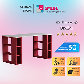 Bàn gỗ làm việc hiện đại SMLIFE Dixon  | Gỗ MDF dày 17mm chống ẩm | D140xR60xC75cm