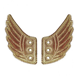 2Pcs Punk Angel Wing Shape Shoes Sneaker Accessories Fashion Decorations Gold