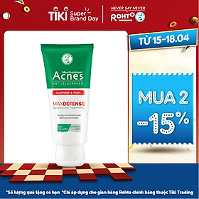 Kem rửa mặt và Mặt nạ ngăn ngừa mụn đầu đen Acnes Anti-Blackhead Cleanser & Mask 100g