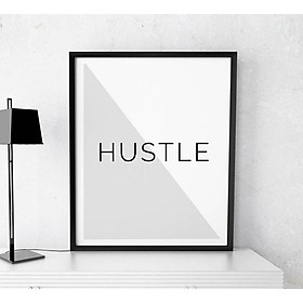 Tranh treo tường | - Typography-Hustle 105 , tranh canvas giá rẻ