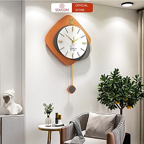 Mua Đồng hồ treo tường phòng khách độc đáo SENCOM  đồng hồ trang trí decor phong cách Bắc Âu - JT21113G-38