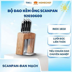 Bộ dao kèm ống cắm Scanpan Classic 6 chi tiết 92030600, thép không gỉ | Hàng chính hãng