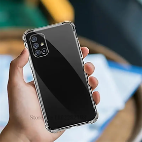 Ốp lưng cho Samsung Galaxy A05, A05s, A70, M51, M33 5G, M31, A04s, A15, A25 5G, A35, A55 dẻo trong chống sốc 4 góc cao cấp - Hàng chính hãng