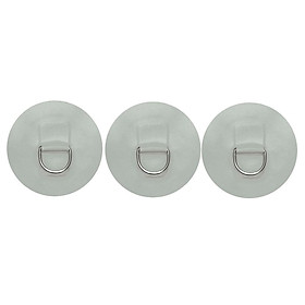 3pcs PVC Gray Round D- Patch For Inflatable Boat Dinghy Kayak Canoe Gray