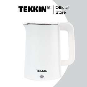 Ấm siêu tốc tự ngắt TEKKIN TI-2845 dung tích lớn 2.3L (dung tích sử dụng 1.8L) 2 lớp công suất 1500W bảo hành 12 tháng - hàng nhập khẩu