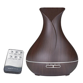 Wood Grain Air Humidifier Aroma Essential Oil Diffuser Office Home Decor
