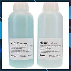 Bộ dầu gội xả Davines Minu dành cho tóc nhuộm Shampoo & Conditioner 1000ml