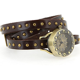 Women‘s Vintage Rivets Bracelet Wrist Watch