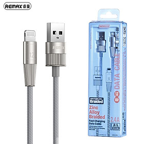 Mua Cáp sạc iphone Remax RC-102 C-L sạc nhanh 2.4A và dây sạc truyền dữ liệu tốc độ cao bọc dù cho iP / iPad Xám - hàng chính hãng