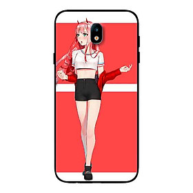 Ốp Lưng in cho Samsung J7 Pro Mẫu Cô Gái Nền Hồng Anime - Hàng Chính Hãng
