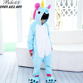 Bộ Đồ hình thú liền thân lông mịn Pijama dành Cho Người Lớn và Trẻ Em Hoạt Hình Cosplay