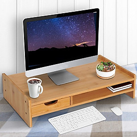Mua Kệ gỗ để màn hình máy tính FAN.HOM / Nâng màn hình lên đến 11.5cm / Giảm đau cổ / Giúp bàn làm việc gọn gàng