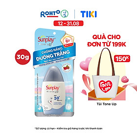 Kem chống nắng Sunplay dưỡng trắng da, dạng sữa Sunplay Whitening UV SPF 50, PA++++ 30g