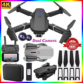 Máy bay Flycam mini 4k giá rẻ Drone E88 Pro 2 camera kép kết nối WIFI