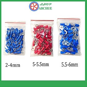 Mua Đầu cốt dây điện tròn cos bọc nhựa cách điện 2-6mm loại đẹp (Gói 50 cái)