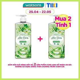 Kem Tắm Watsons Love My Skin Aloe Vera Scented Cream Body Wash 700ml