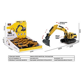 Đồ chơi xe máy xúc mô hình chạy đà 9010ZE Mô hình xe quán tính cho bé trai, 1 xe