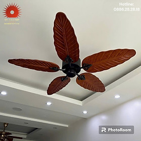 Mua Quạt trần cánh gỗ đẹp 5 cánh trang trí phòng khách  phòng ngủ phòng ăn Hàng nhập khẩu bảo hành 48 tháng