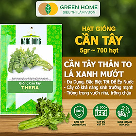Mua Hạt Giống Cần Tây Thera GreenHome  Gói 5g~700 hạt  Chịu Nhiệt Tốt  Năng Suất Cao  Nảy Mầm Đều G17
