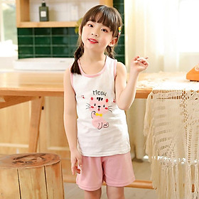 BT7 Size90-140 9-28kg Bộ thun bé gái Thun 3 lỗ 100% coton Thời trang trẻ