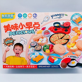 Bộ đồ chơi đồ hàng thức ăn nhanh, đồ chơi nhập vai, fastfood cho bé nhựa abs - Quà tặng kỹ năng cho bé