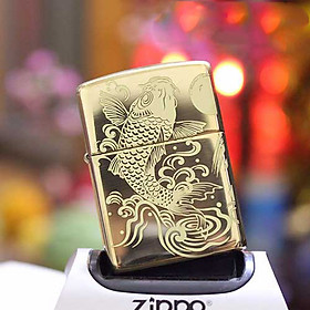 Bật Lửa Zippo Khắc Cá Chép 08 254b.Cachep08